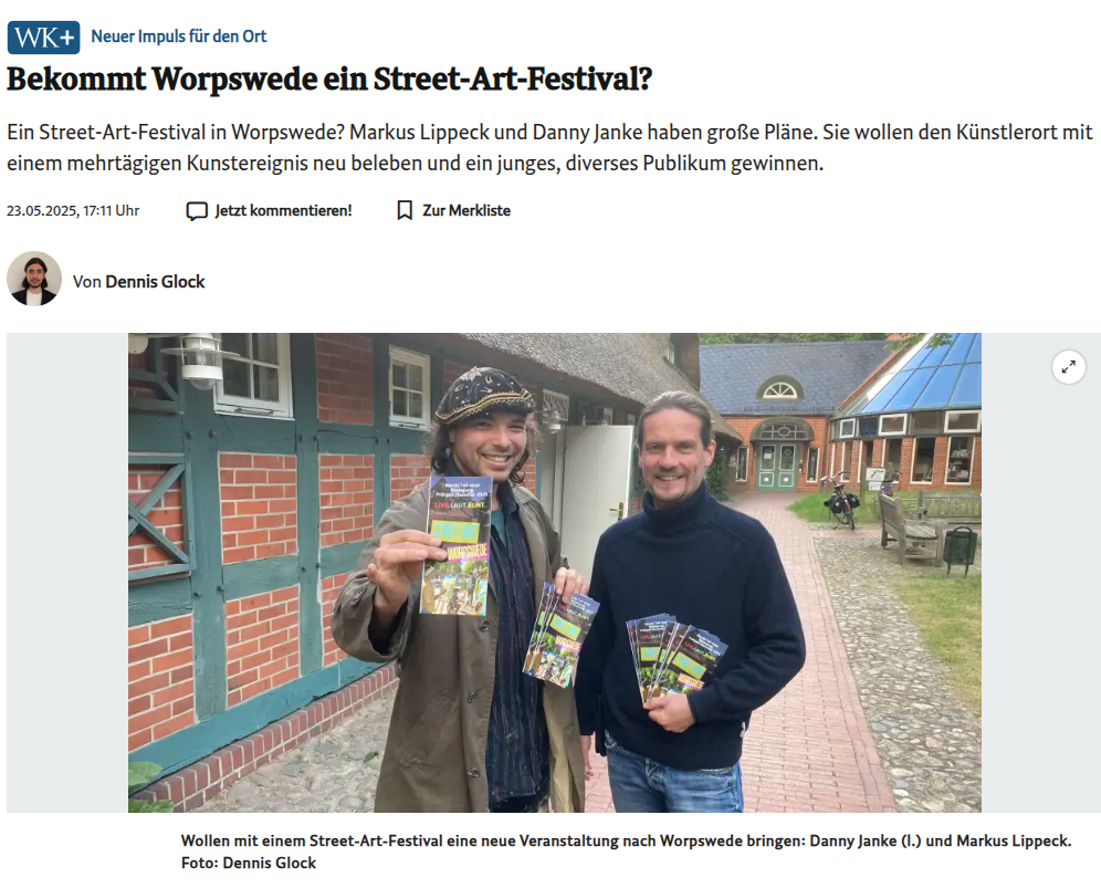 Bekommt Worpswede ein Street-Art-Festival?